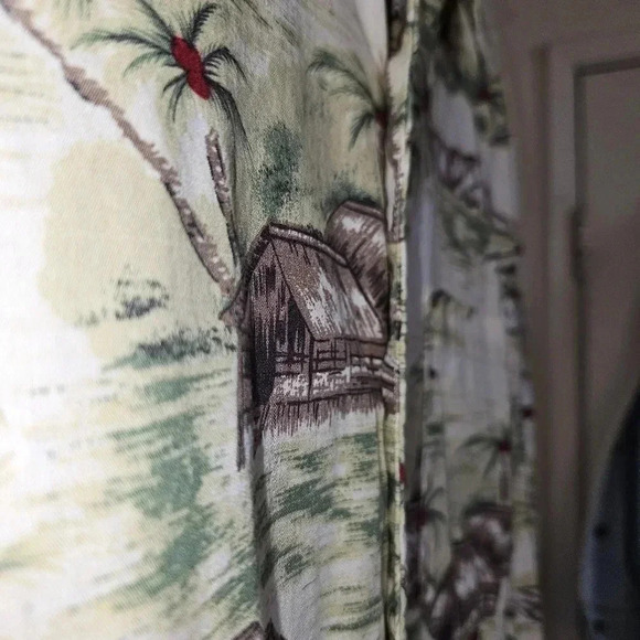 GAP Hawaiian Shirt L | Palm Tree Print Summer Button Down - Picture 8 of 13